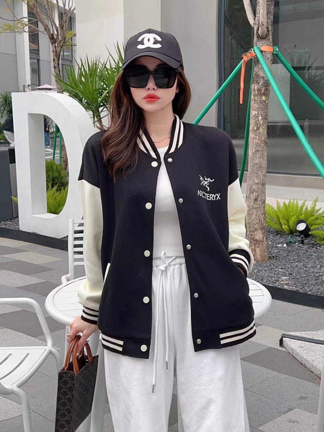 美式复古撞色棒球服外套女春秋2024年新款学院风chic宽松休闲夹克
